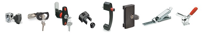 LOCKS Latches | Latches with knob | Snap locks | Latches with key | Hook clamps | Toggle clamps