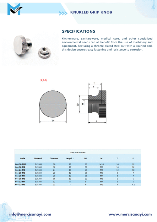 Knurled Grip Knob | K44