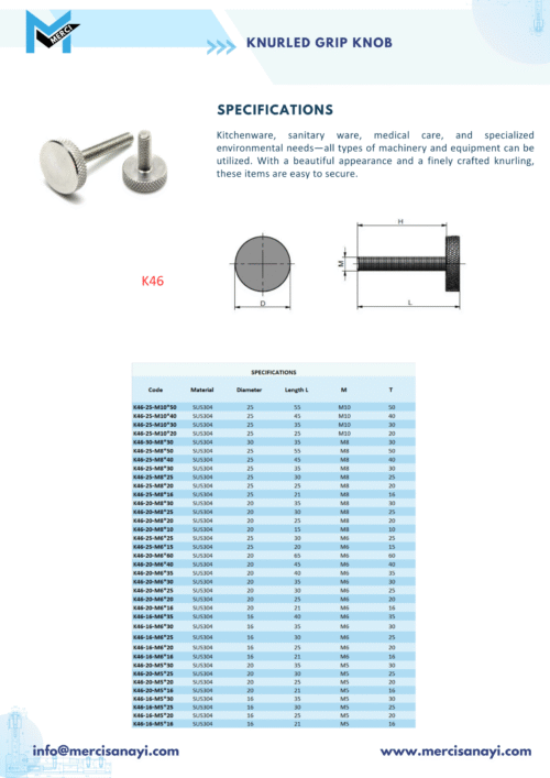 Knurled Grip Knob | K46