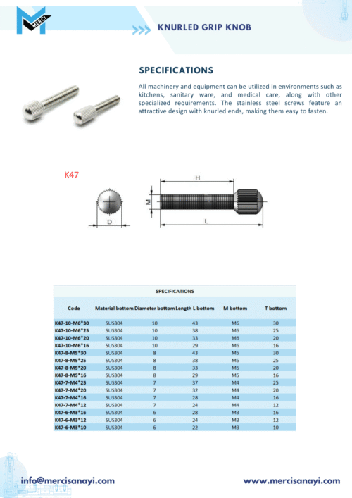 Knurled Grip Knob | K47