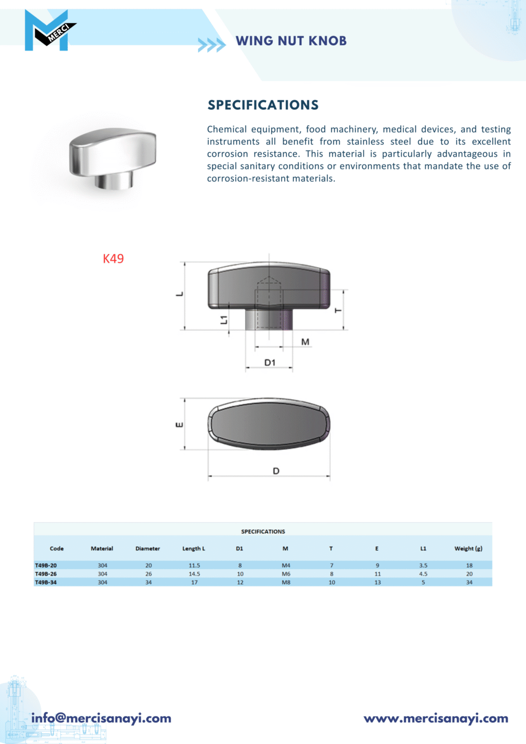 Wing Nut Knob | K49