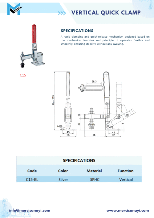 Vertical Quick Clamp | C15