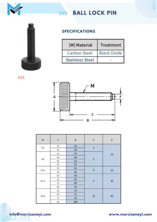 Ball Lock Pin | A15