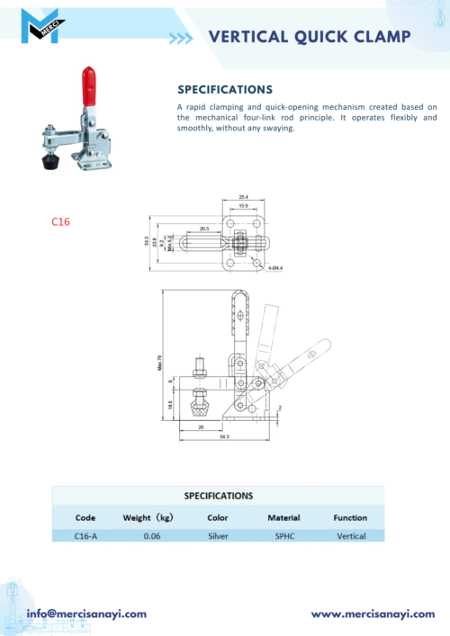 Vertical Quick Clamp | C16