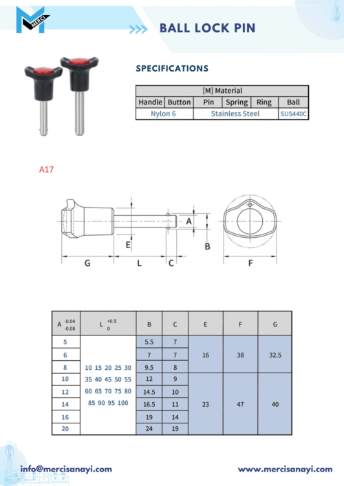 Ball Lock Pin | A17