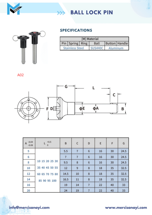Ball Lock Pin | A02