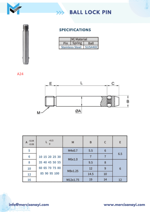 Ball Lock Pin | A24