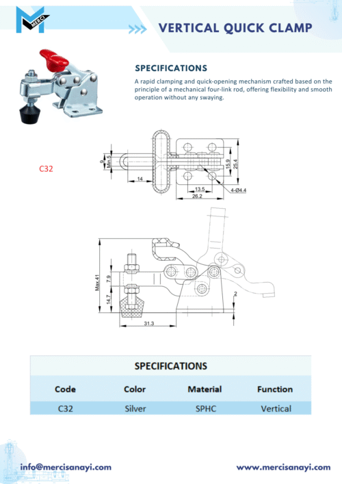 Vertical Quick Clamp | C32