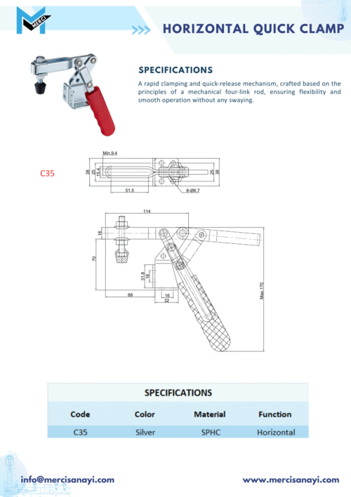 Horizontal Quick Clamp | C35