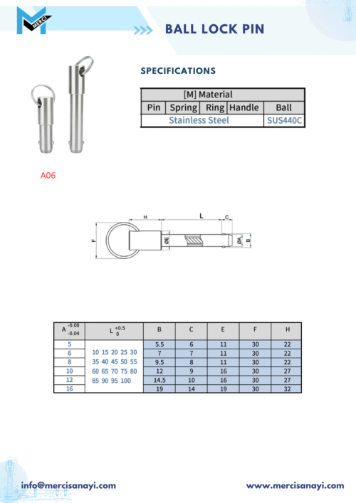 Ball Lock Pin | A06