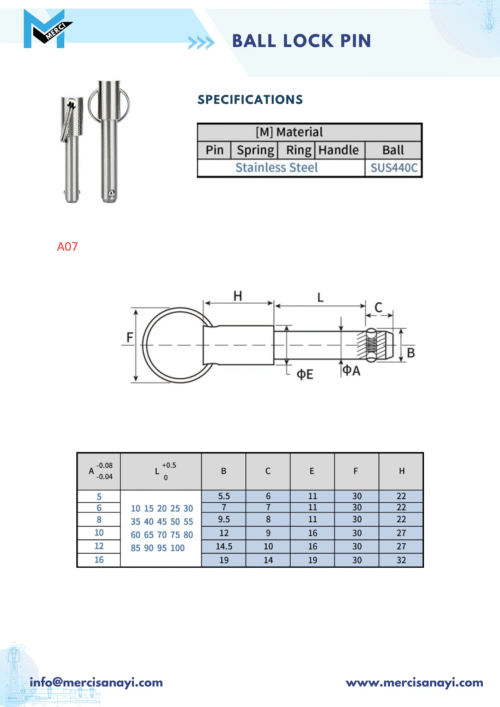 Ball Lock Pin | A07