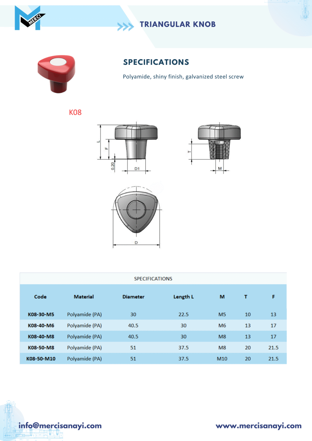 Triangular Knob | K08