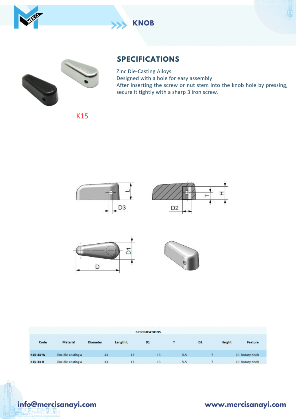 Knob | K15