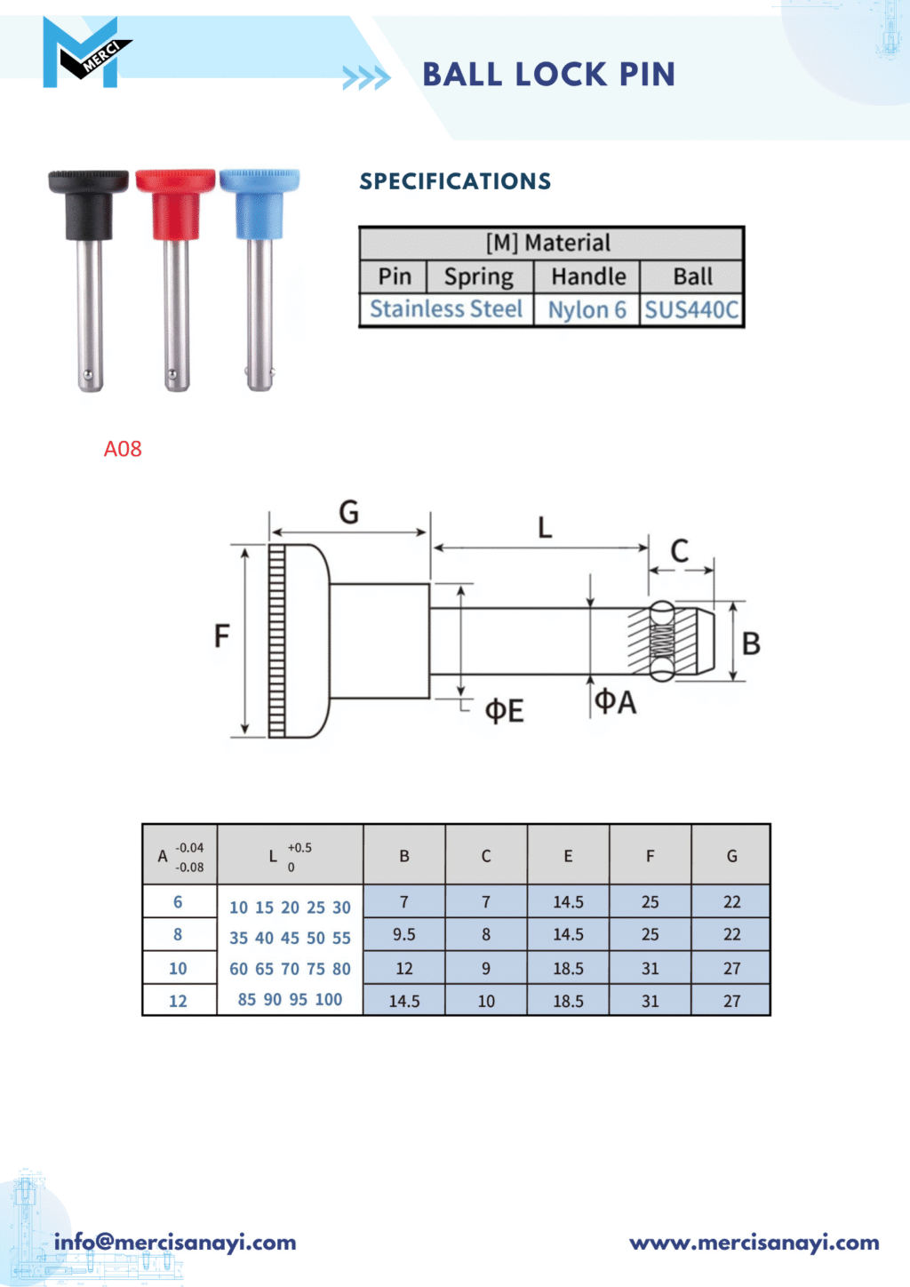 Ball Lock Pin | A08