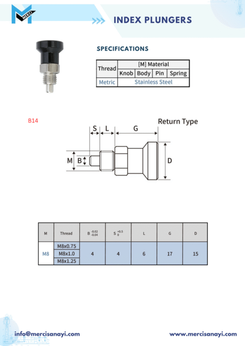 Index Plungers | B14