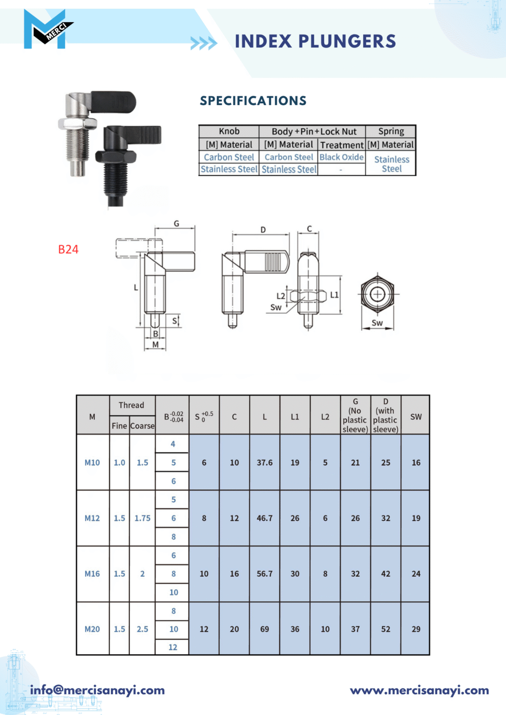 Index Plungers | B24