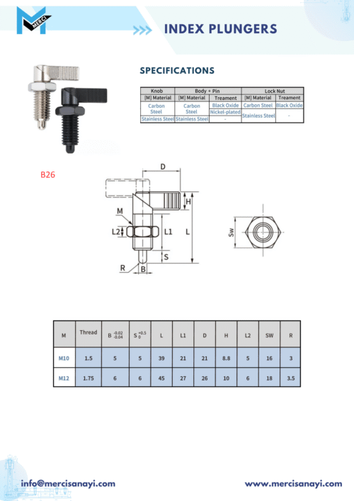 Index Plungers | B26