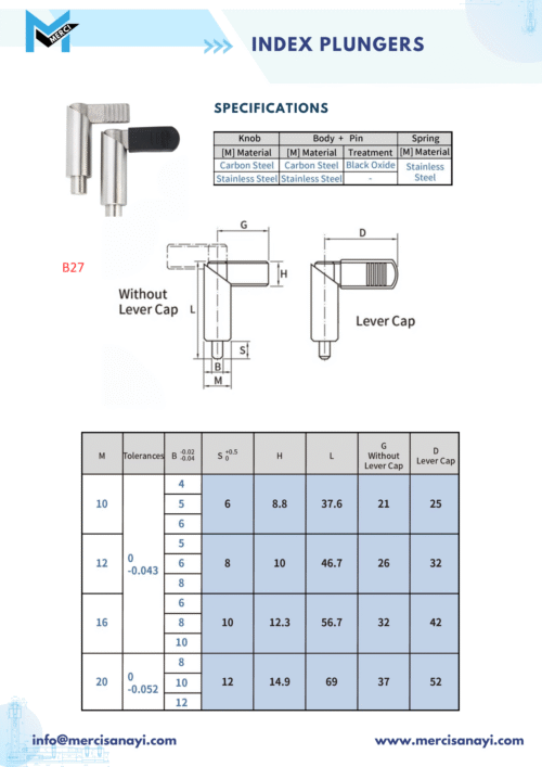 Index Plungers | B27