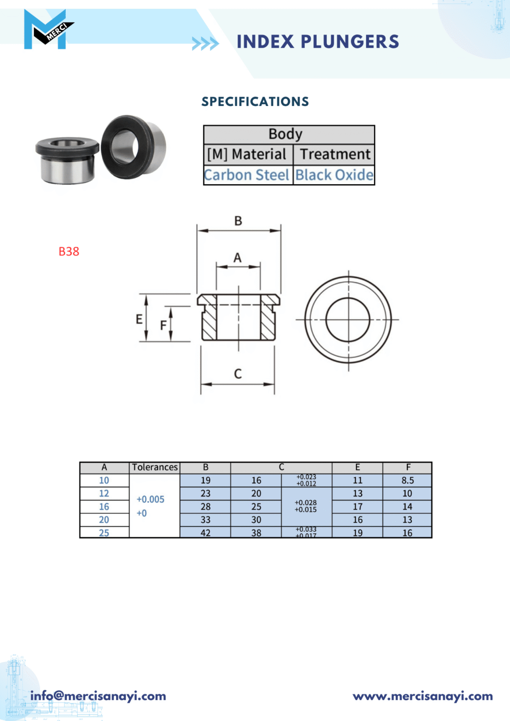 Index Plungers | B38