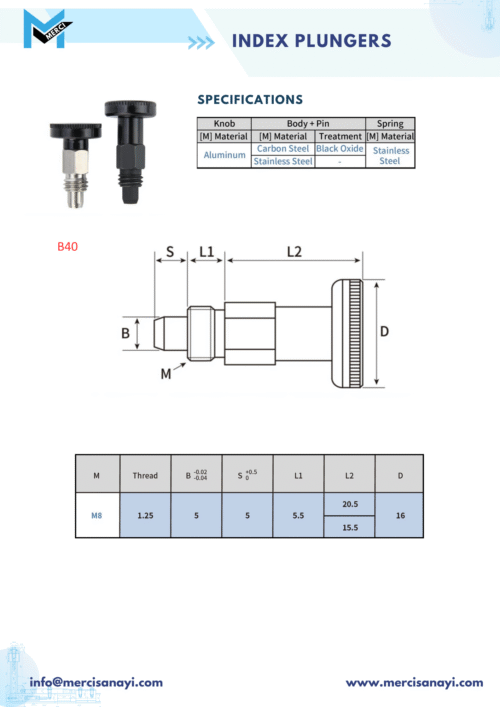 Index Plungers | B40