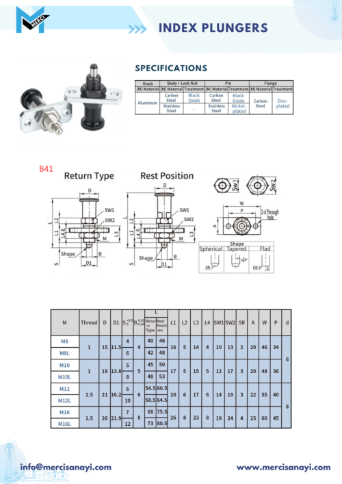 Index Plungers | B41