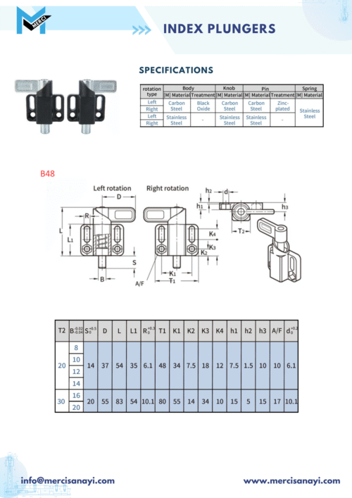 Index Plungers | B48