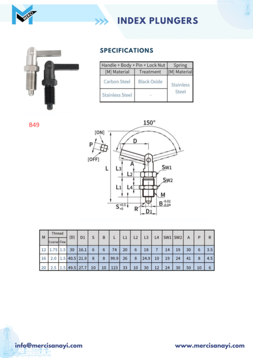 Index Plungers | B49