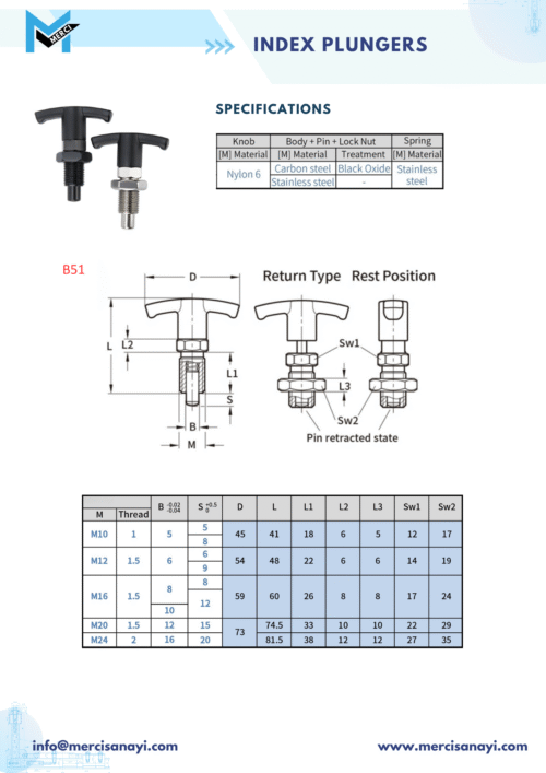 Index Plungers | B51