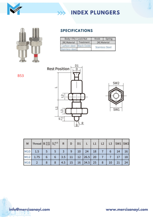 Index Plungers | B53