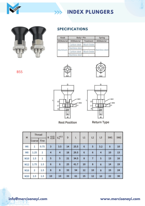 Index Plungers | B55