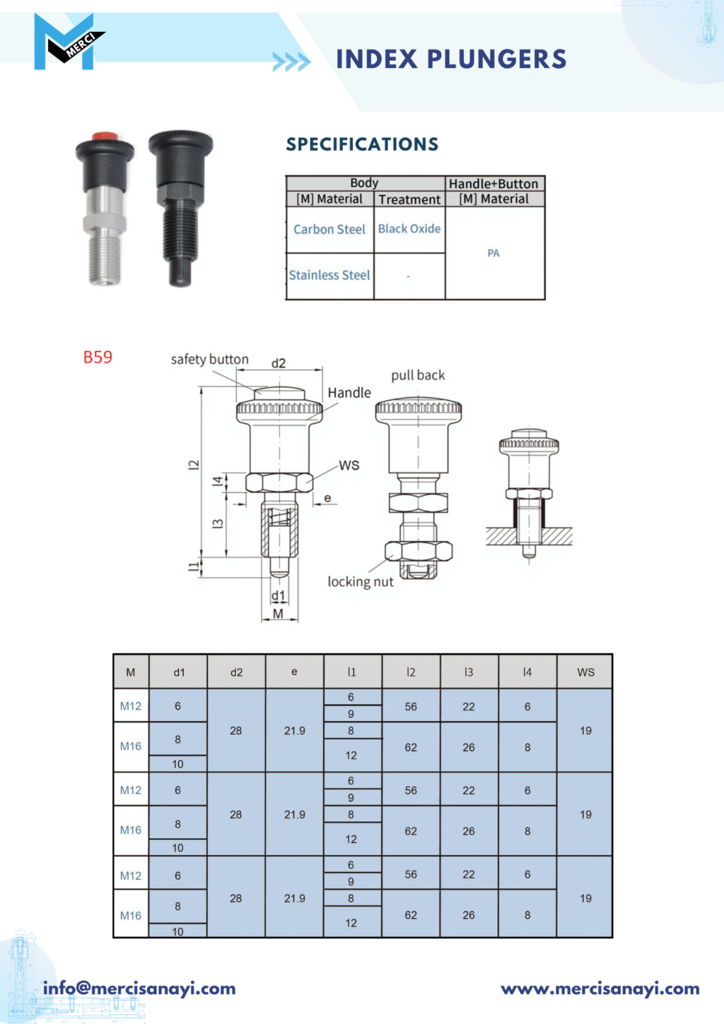 Index Plungers | B59