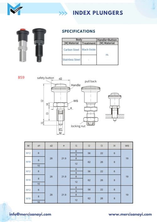 Index Plungers | B59