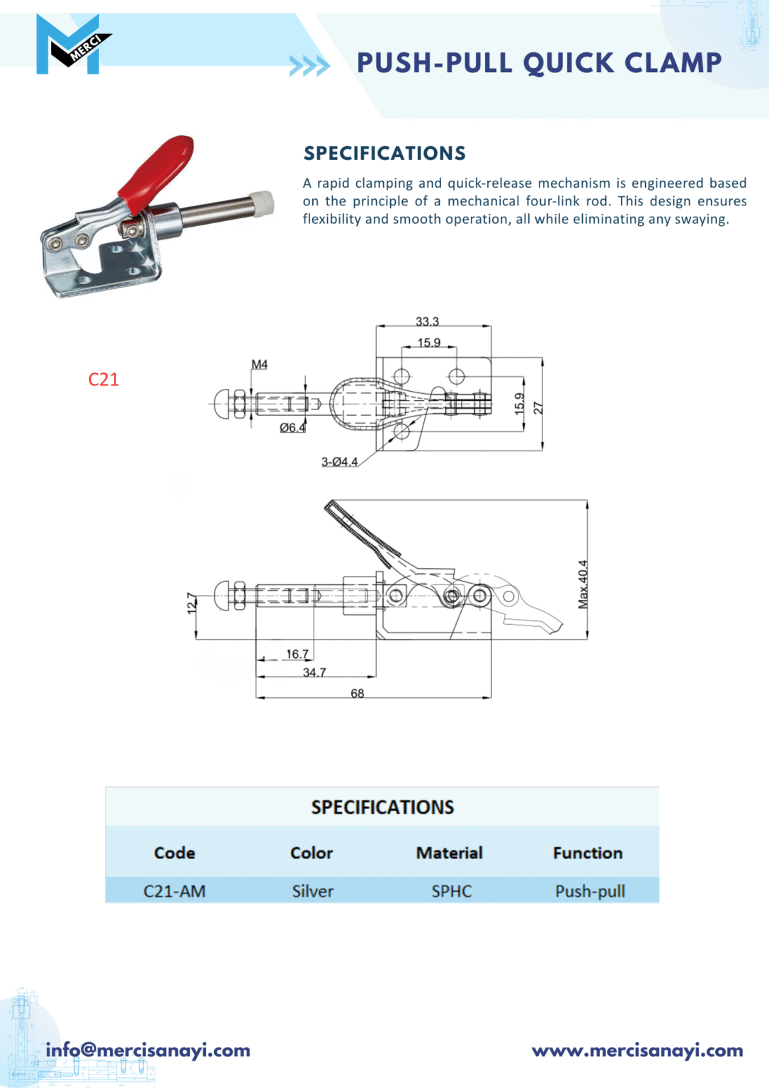 Push-Pull Quick Clamp | C21