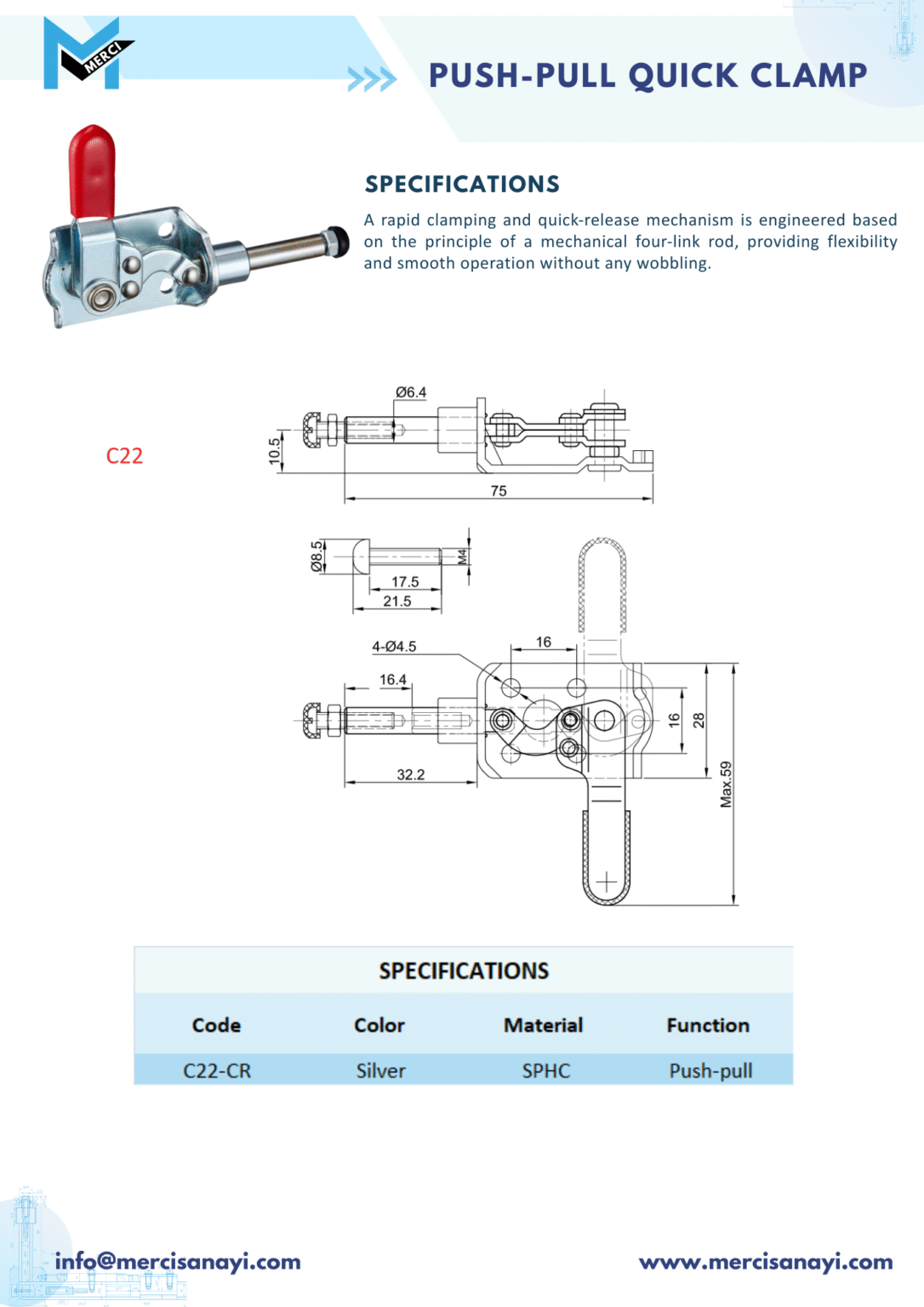 Push-Pull Quick Clamp | C22