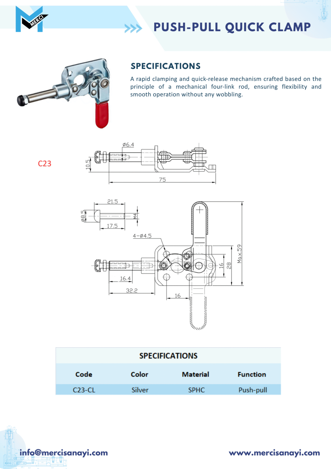 Push-Pull Quick Clamp | C23