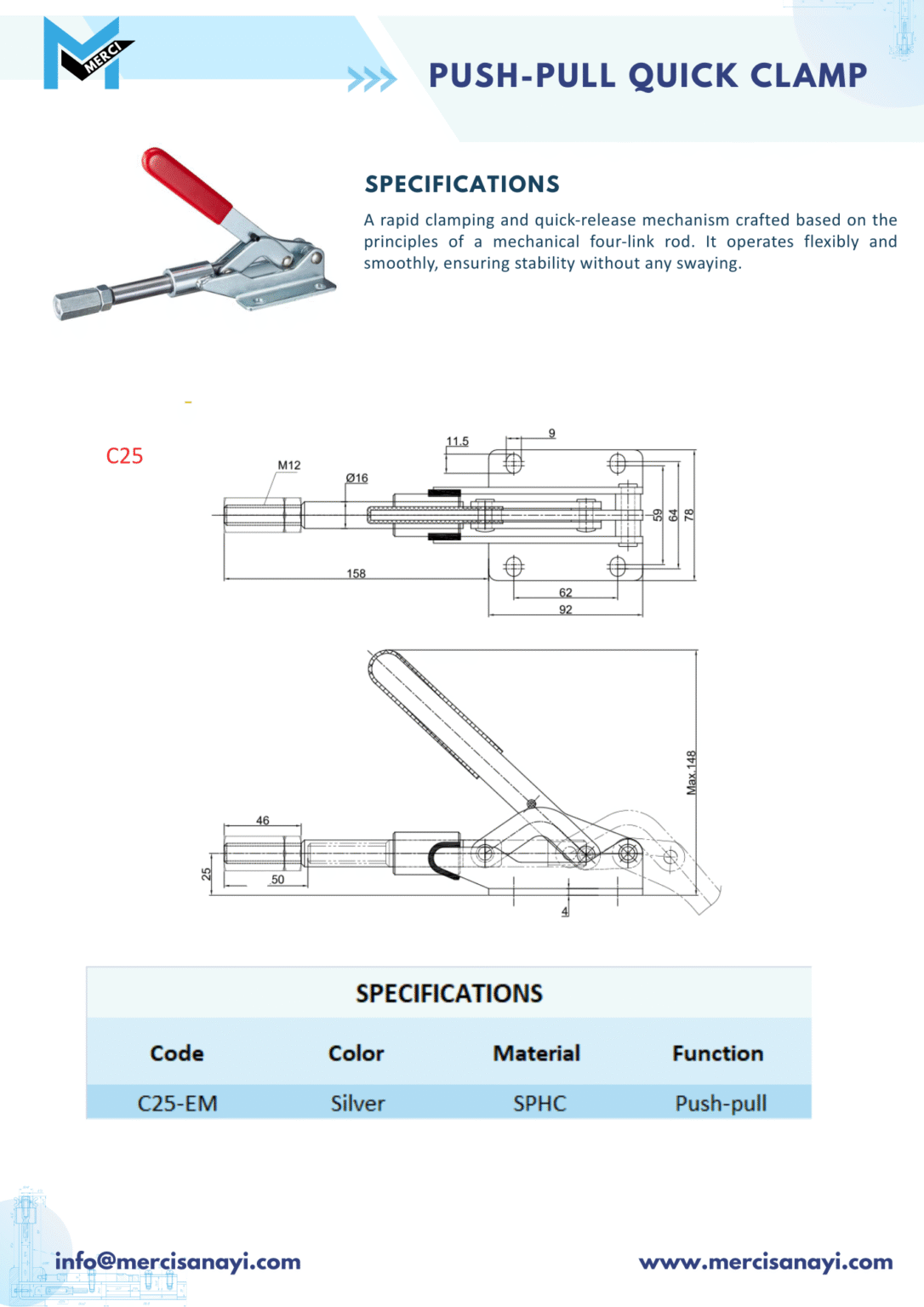 Push-Pull Quick Clamp | C25