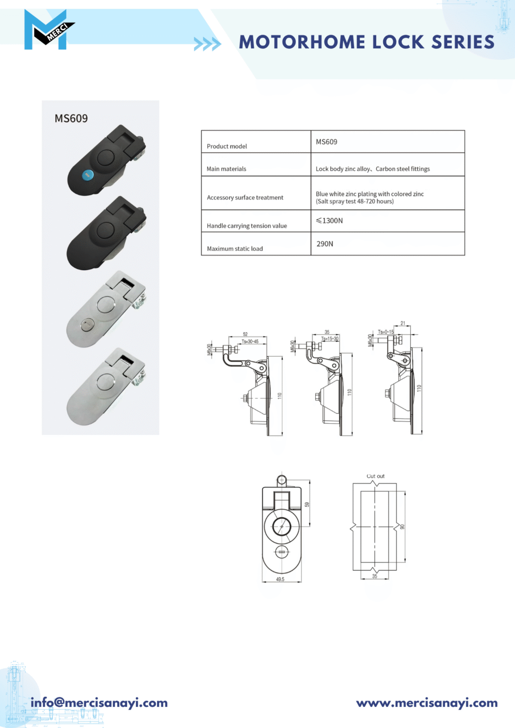 Motorhome Lock Series | MS609