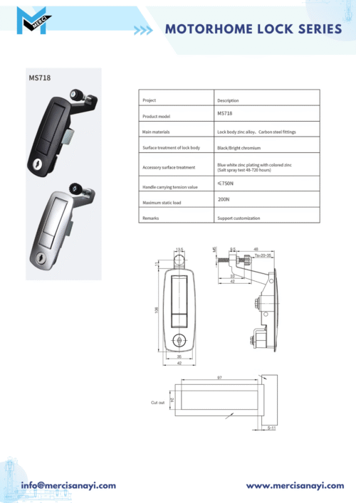 Motorhome Lock Series | MS718
