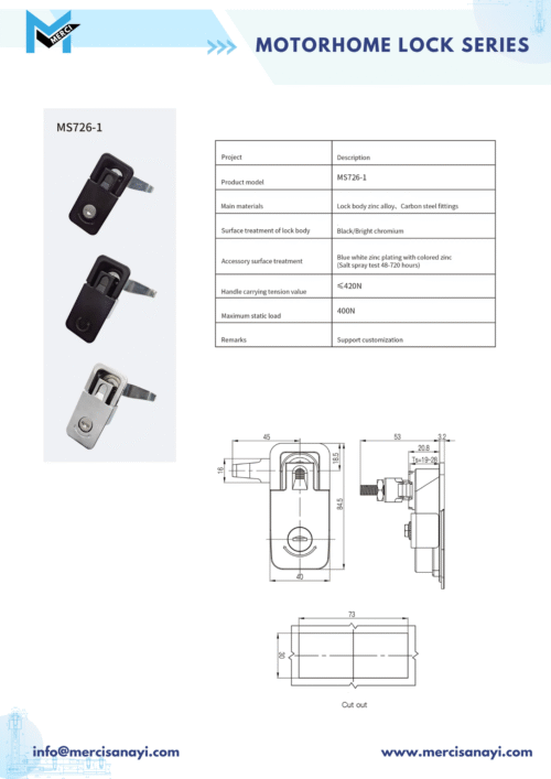 Motorhome Lock Series | MS726-1