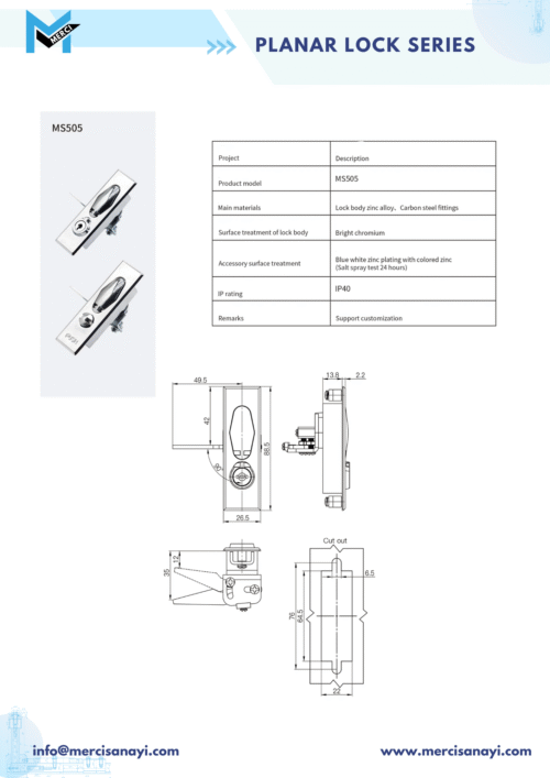 Planar Lock Series | MS505