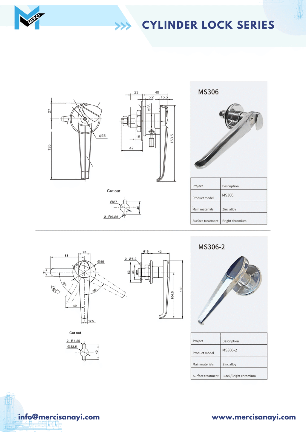 Cylinder Lock Series | MS306, MS306-2