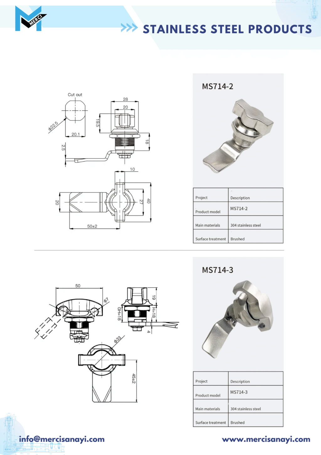 Stainless Steel Products | MS714-2, MS714