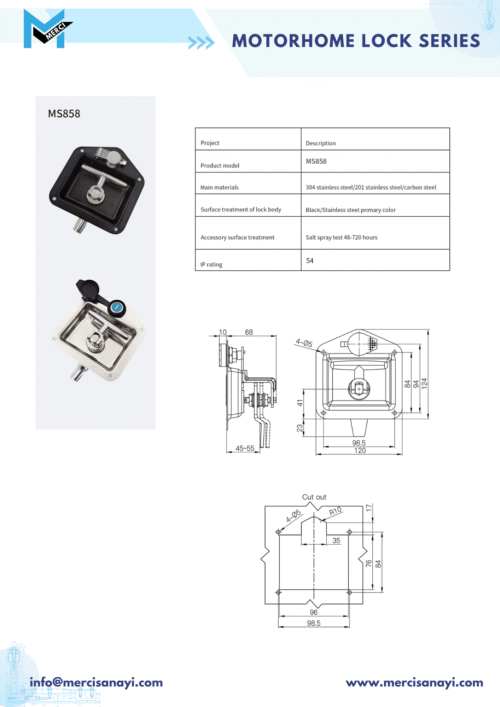 Motorhome Lock Series | MS858