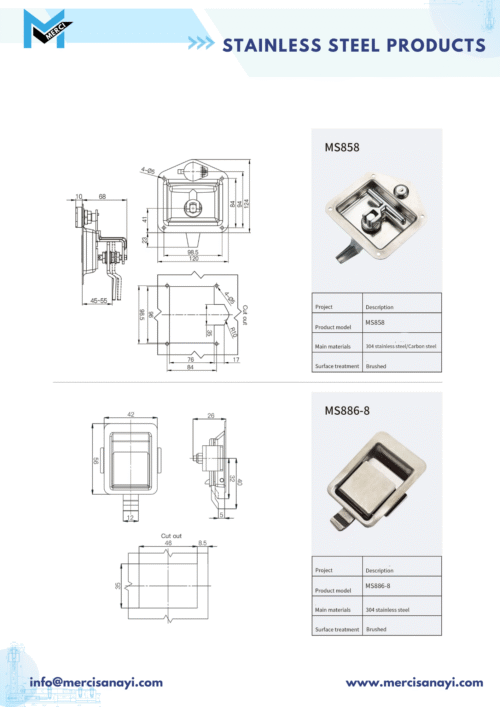 Stainless Steel Products | MS858, MS886-8