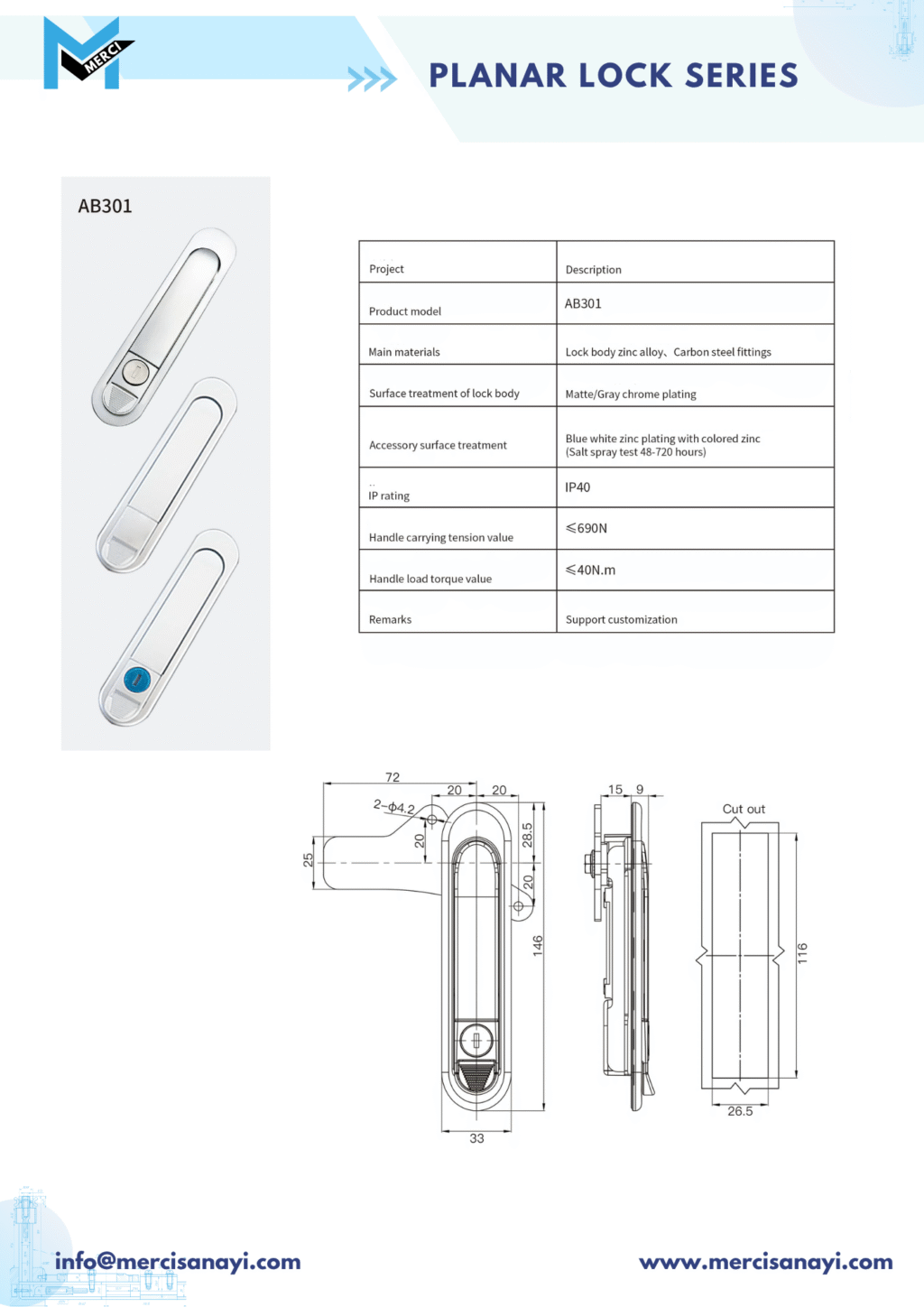 Planar Lock Series | AB301