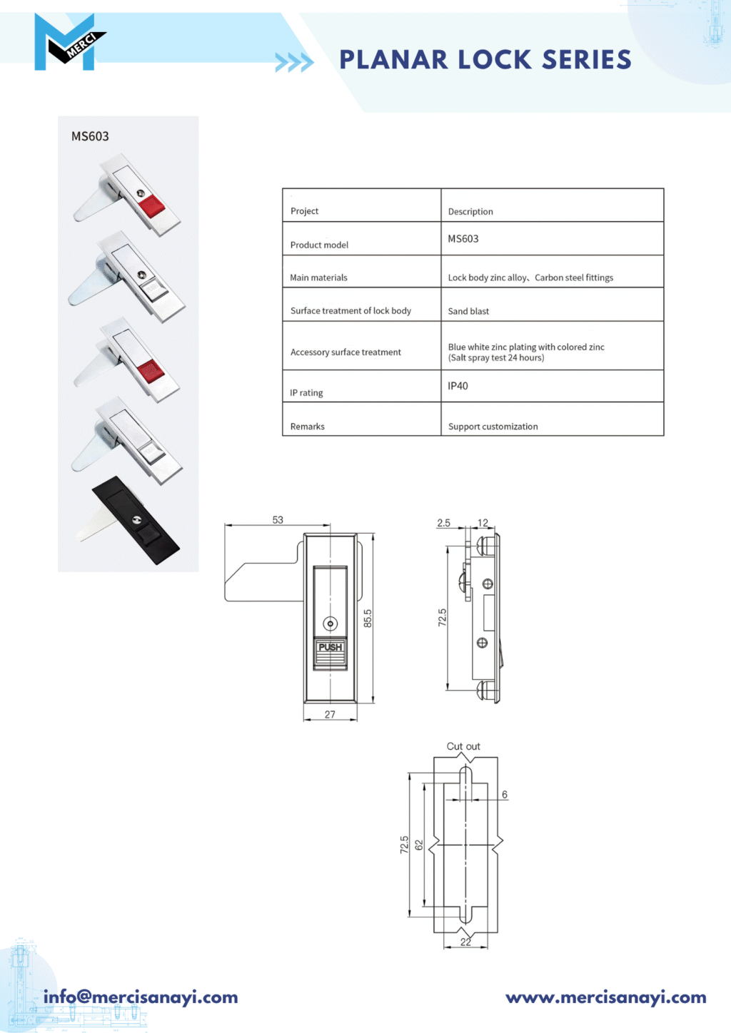 Planar Lock Series | MS603