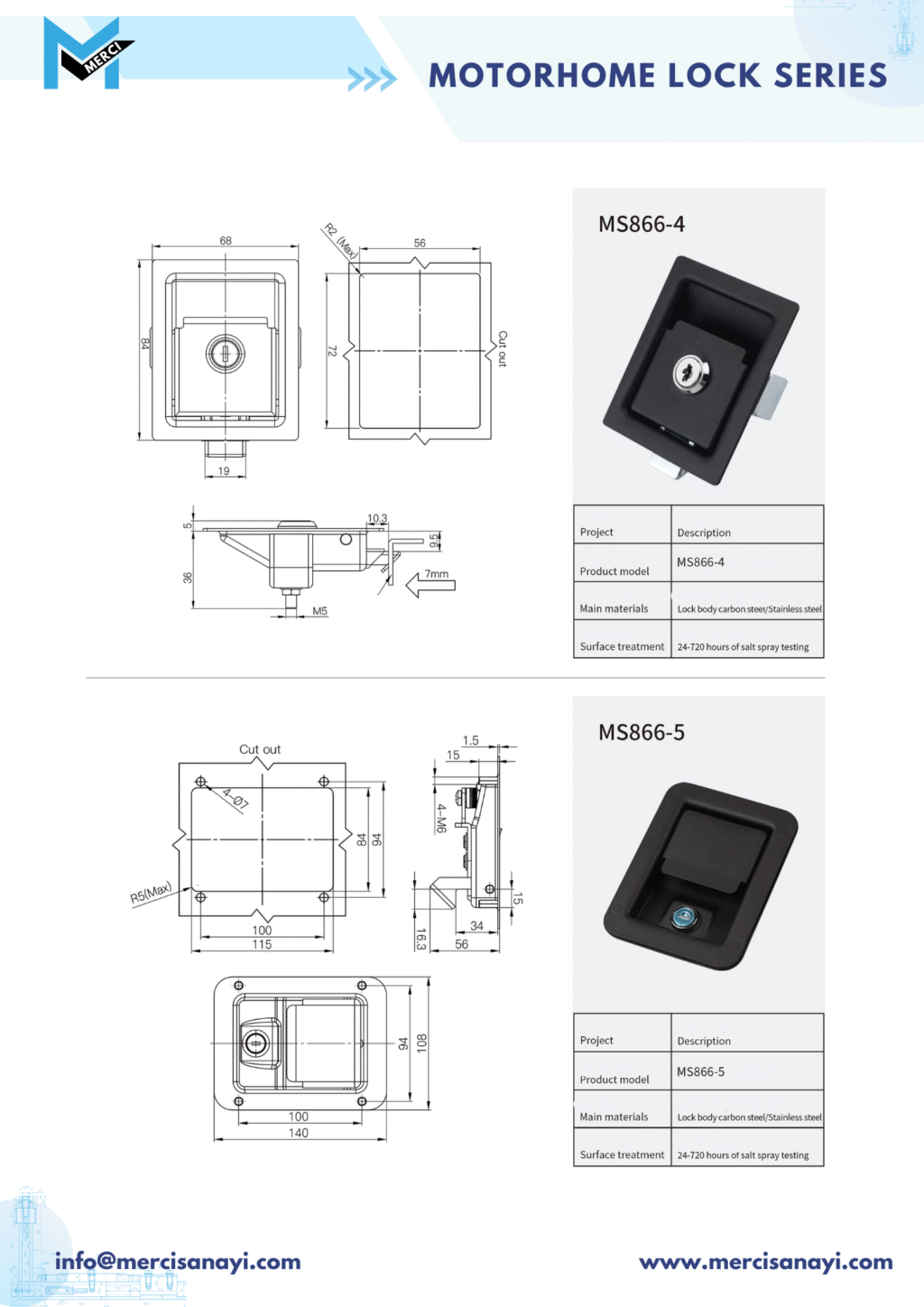 Motorhome Lock Series | MS866-4, MS866-5