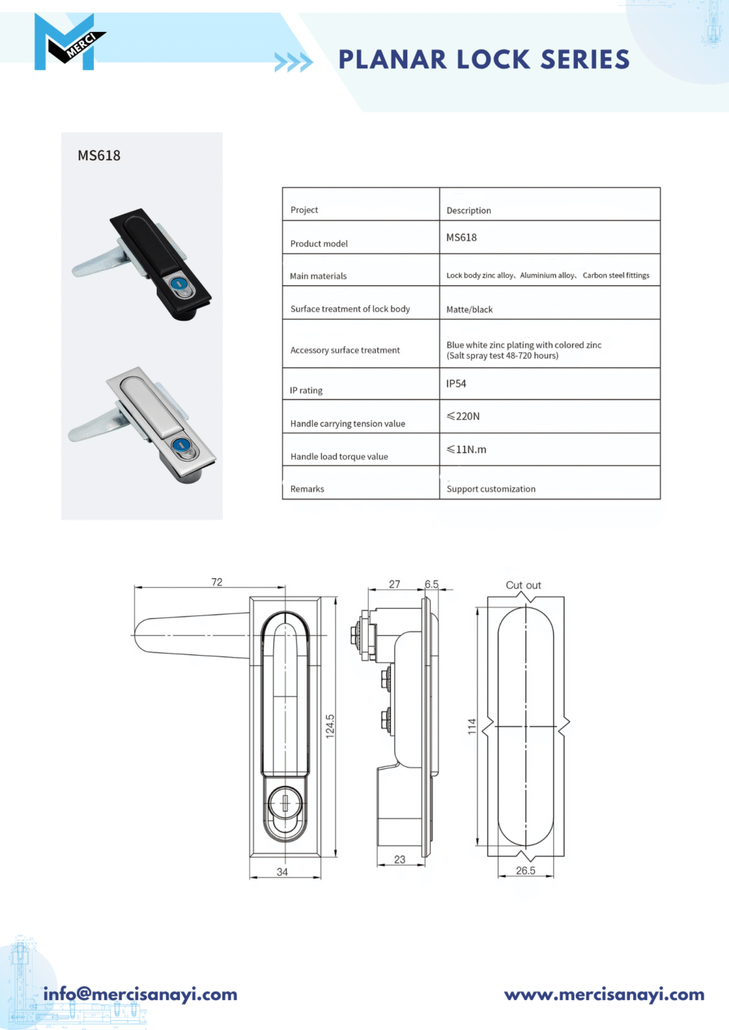 Planar Lock Series | MS618