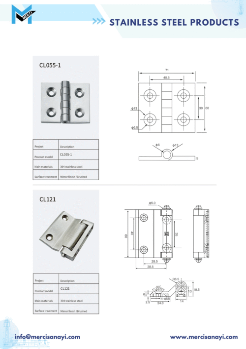 Stainless Steel Products | CL055-1, CL121