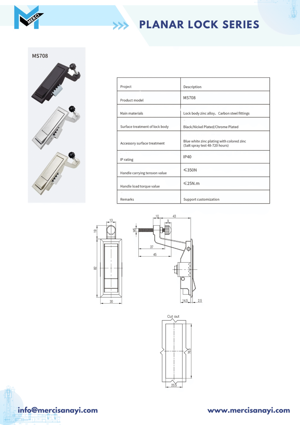 Planar Lock Series | MS708